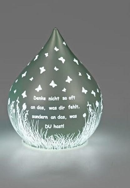 formano LED Tischleuchte Sprüche, LED, Höhe: 15cm, Farbe: Grün, Motiv: Sprüche