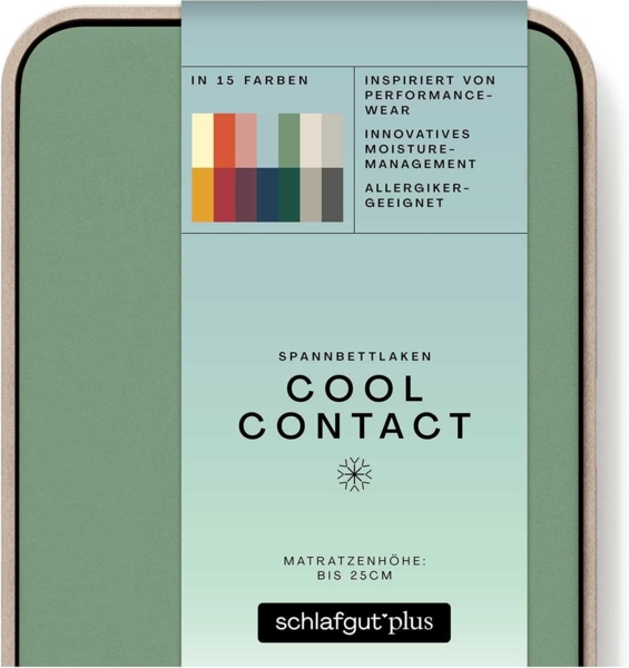 Schlafgut Spannbettlaken Cool Contact, Microfaser, Gummizug: rundum, (1 Stück), 100% gekämmte Mikrofaser