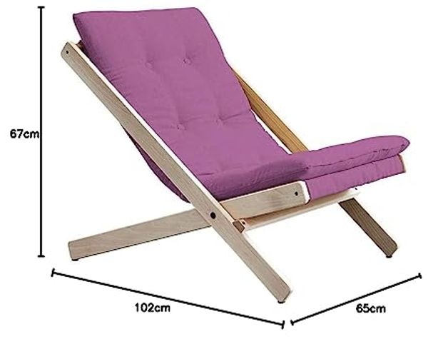 KARUP DESIGN BOOGIE Futon Liegestuhl Gestell Weiß / Bordeaux Bild 2