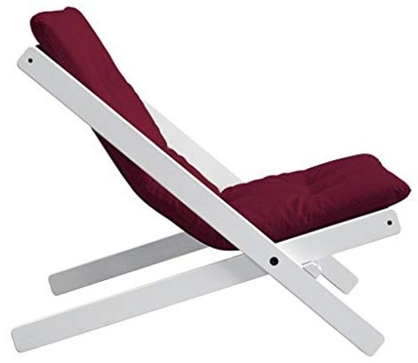 KARUP DESIGN BOOGIE Futon Liegestuhl Gestell Weiß / Bordeaux Bild 3