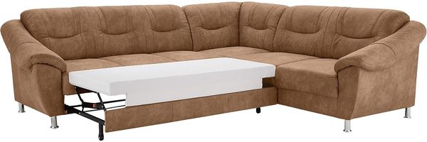 Cavadore Ecksofa Salisa mit Federkern / Polsterecke im klassischen Design / 264 x 86 x 244 / Mikrofaser Beige Bild 5
