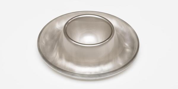 G.F. Heim Söhne Eierbecher Acrylglas Perlmutt Optik Silber