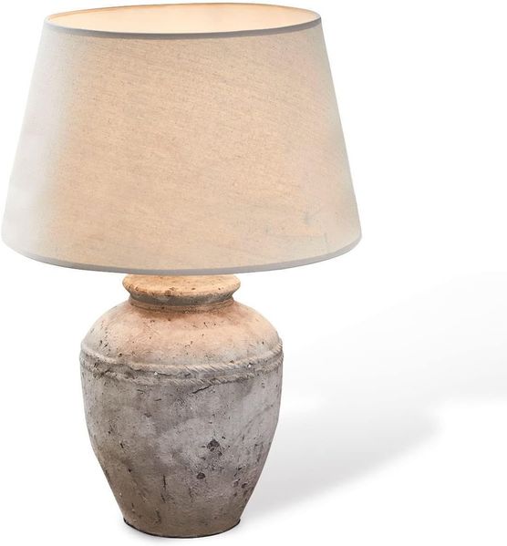 Mirabeau Tischleuchte Tischlampe Mosnay beige/antikgrau