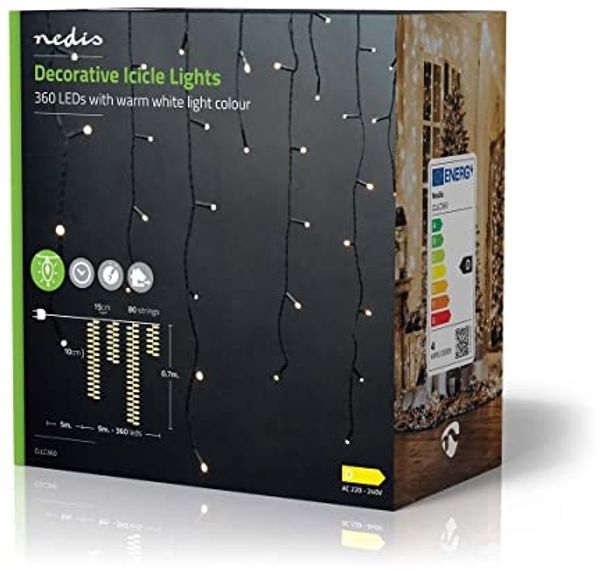 Dekorative Netzlichter | Warmweiss | 320 LED's | 3 x 1.5 m | Lichteffekte: 7 | Innen- und Aussenbereich | Netzstromversorgung Bild 6