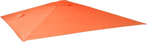 Ersatz-Bezug für Luxus-Ampelschirm HWC-A96, Sonnenschirmbezug Ersatzbezug, 3x3m (Ø4,24m) Polyester 2,7kg ~ terracotta