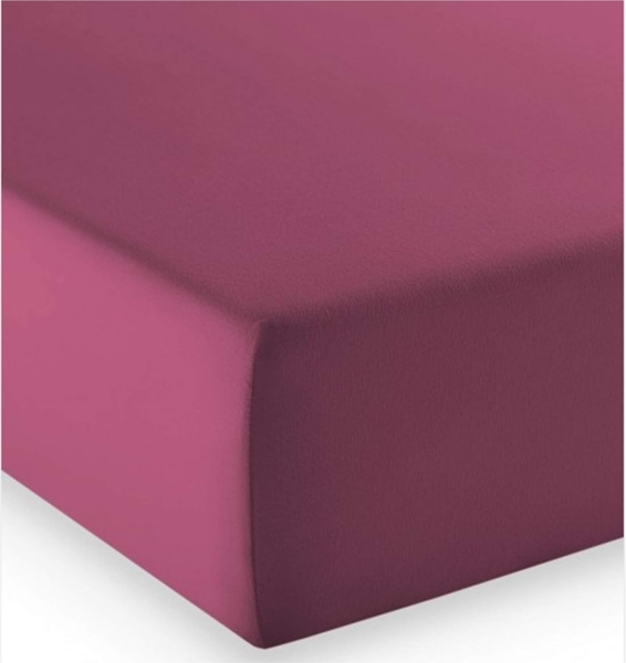 fleuresse Mako-Jersey-Spannlaken Comfort Farbe Himbeere 5015 Größe: 100x200 cm
