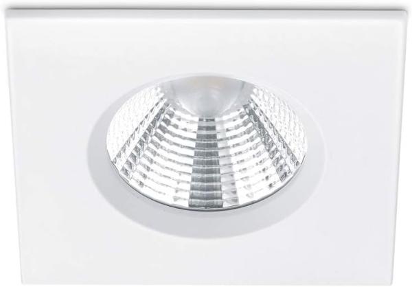 Eckiger LED Deckeneinbaustrahler ZAGROS dimmbar in Weiß matt, IP65