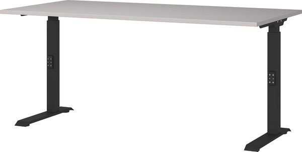 Germania Schreibtisch 7911-630, in Kaschmir/Schwarz, me. höheneinst, 160 x 91 x 80 cm (BxHxT)