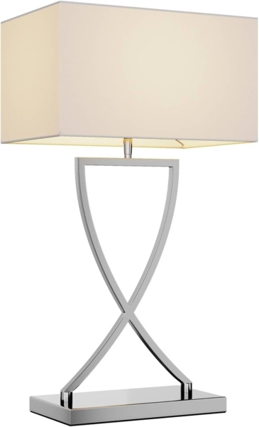 Lucande Tischleuchte Evaine, Metall, Weiß IP20, 1 x 15 W LED