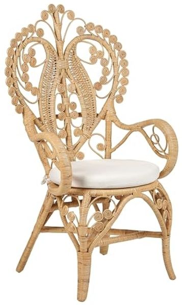 Pfauenstuhl CARRARA Rattan Natürlich