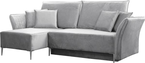 Ecksofa Mokoli (Farbe: Tiffany 15, Füße: Silber)