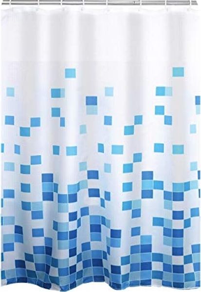 Ridder Duschvorhang Cubes blau Breite 180 cm