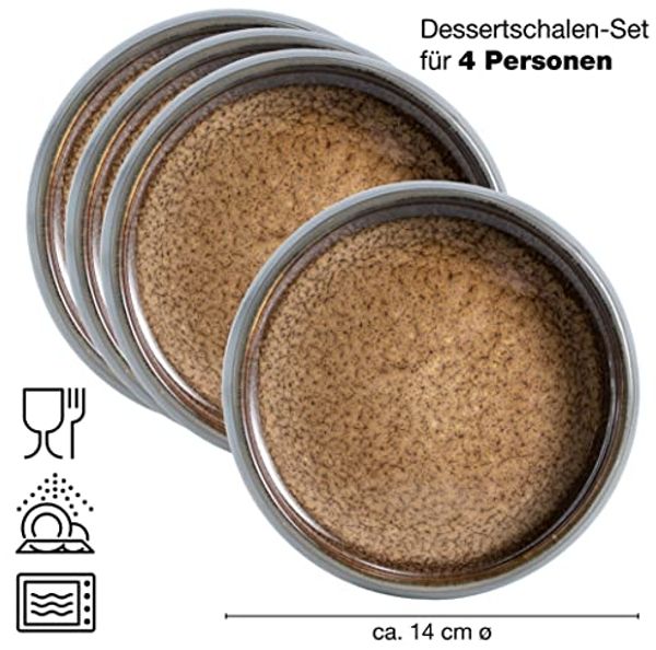 Moritz & Moritz Dessertschale Moritz & Moritz SOLID 4x Dessertschale Beige, Steinzeug, (4er Set, 4-tlg), Dip Schälchen aus Steinzeug für Dessert Bild 6