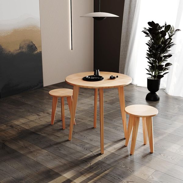 Krok Wood Esstisch runder Tisch Dresden aus Massivholz in Buche