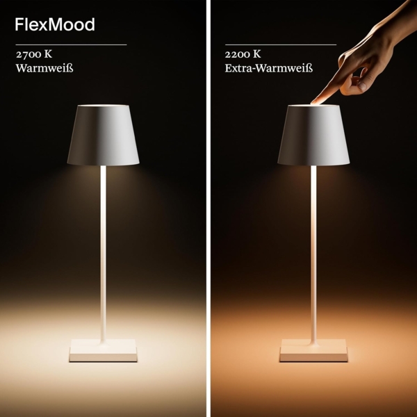 SIGOR LED Tischleuchte Akku-Tischleuchte, Dimmbar, LED fest integriert, 2.700 K / 2.200 K Bild 4