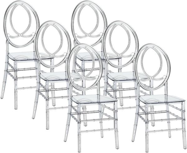 Vente-unique - AMALINE Stuhl Plastik Transparent - B 53 cm x H 91,5 cm x L 38,5 cm