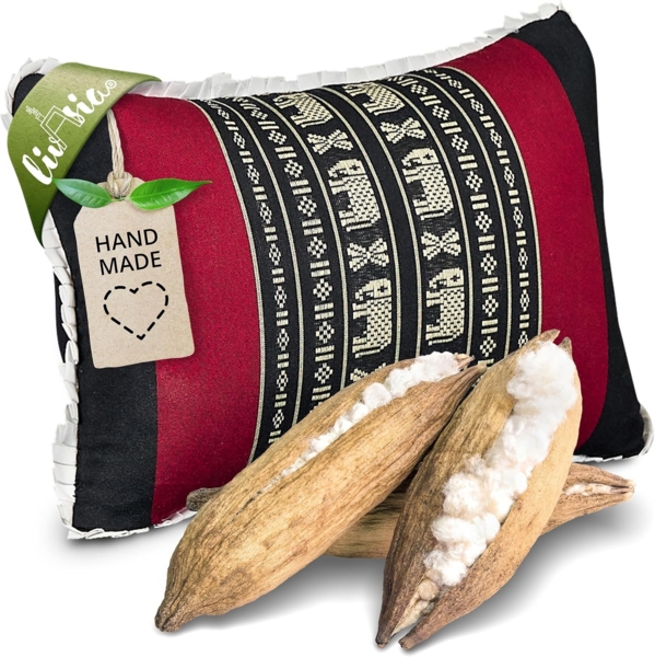 livasia Dekokissen Dekokissen, vegan und handgefertigt, 22x33x13cm, Kapok