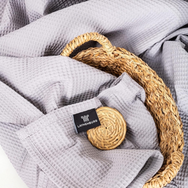 Laynenburg Tagesdecke LAYNENBURG Tagesdecke Waffelpique Baumwolle 150x200–240x260 cm, Wohndecke als Sommerdecke, Bett-Überwurf, Couch-Überwurf, Sofa-Decke Bild 4
