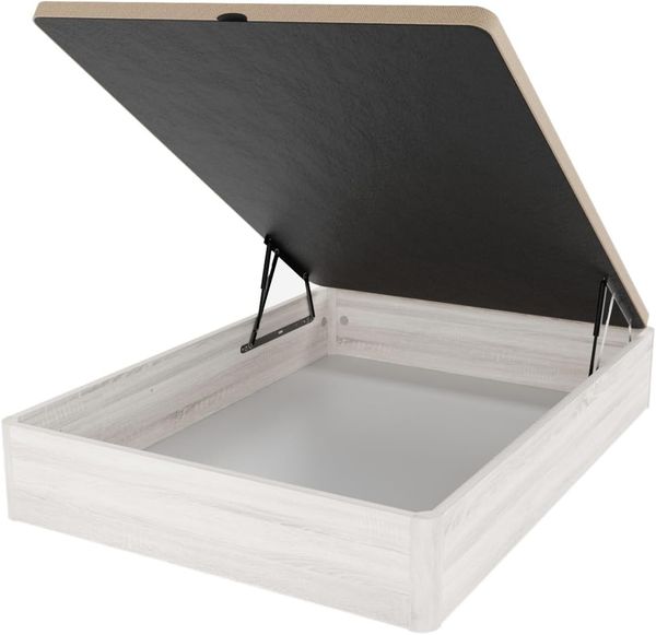 DUÉRMETE ONLINE - Klappbares Bett, super verstärkt, mit atmungsaktivem Deckel, 90x190 cm, inklusive Werkzeug, Farbe Polargrau