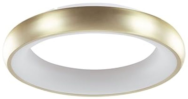 'Ataran' Deckenleuchte Gold Ringform Stahl und Kunststoff mit Integriertem LED-Licht Runde Form Moderne Beleuchtung