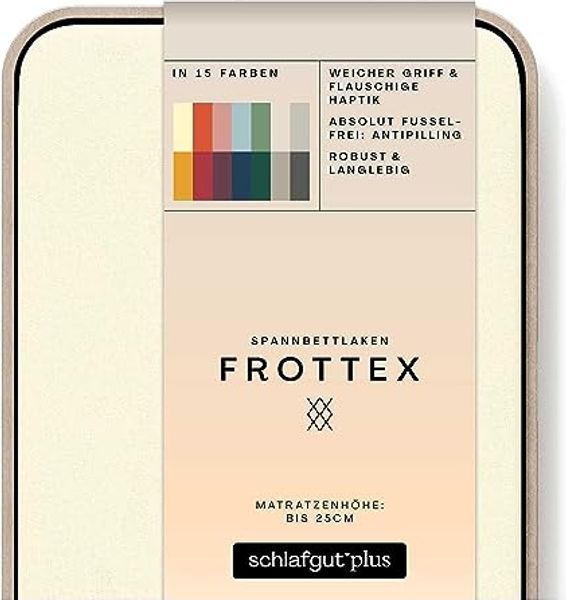 Schlafgut Bettlaken Frottex Spannbettlaken, Frottee, Gummizug: rundum, (1 Stück), MADE IN GREEN by OEKO-TEX®