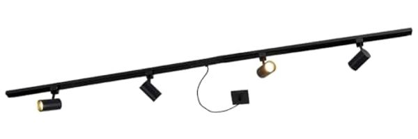 Qazqa Schienensystem-Sets Jeana, ohne Leuchtmittel, Warmweiß, QAZQA Schienenleuchte, gu10, Schwarz, Stahl, Modern