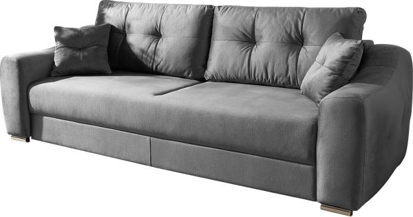 Schlafcouch Narin 240x100 cm Velour Graphit Schlafsofa