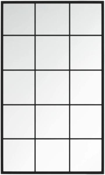 vidaXL Wandspiegel, Metall schwarz, 60x100 cm