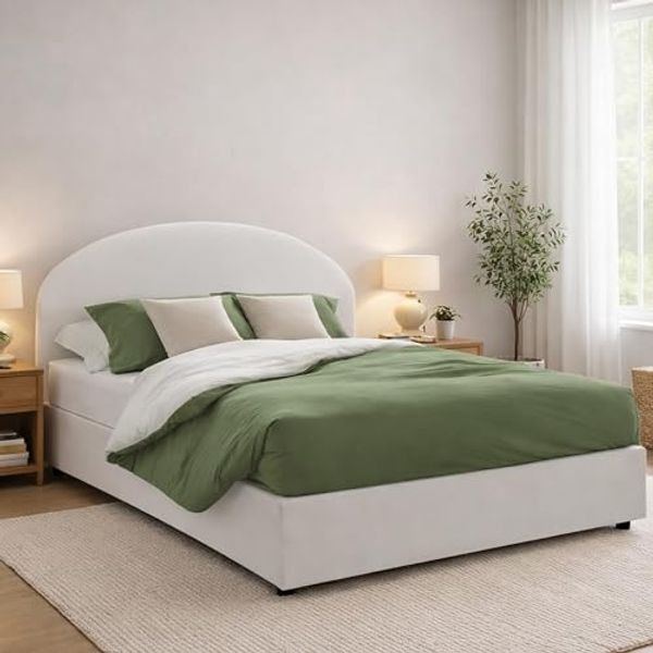 Talamo Italia - Doppelbett Sofia, Bettkasten mit Kunstlederbezug, 100 % Made in Italy, Öffnung vorne, inklusive Matratze 160x200 cm, Weiß