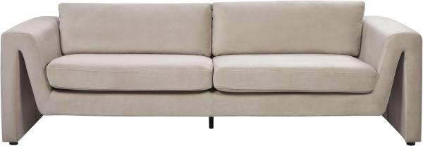 3-Sitzer Sofa Samtstoff taupe MAUNU