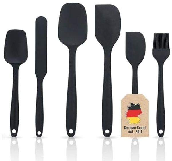 Intirilife Kochbesteck-Set (6-tlg), 6-teiliges Silikon Spaten Antihaft Silikon Spatel Set Backutensilien