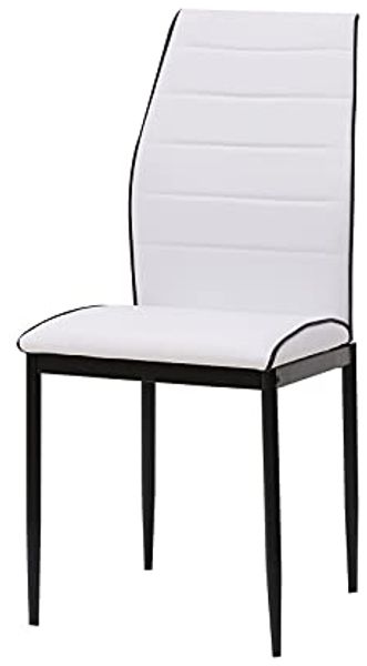 HTI-Living Madison Kunstleder Weiß 4er-Set Esszimmerstuhl