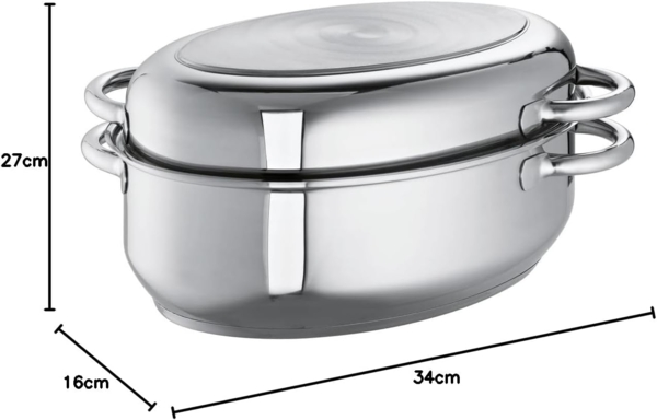 Schulte-Ufer Multi-Bräter, Edelstahl 18/10, 30x19 cm, 7 l Bild 5