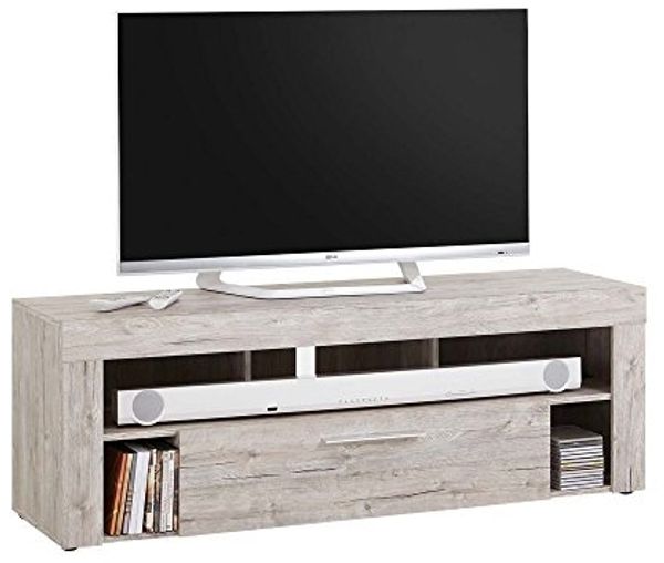 FMD Möbel - VIBIO 1 - TV/Hifi Lowboard - melaminharzbeschichtete Spanplatte - Sandeiche Nb - 150 x 53 x 41,4cm