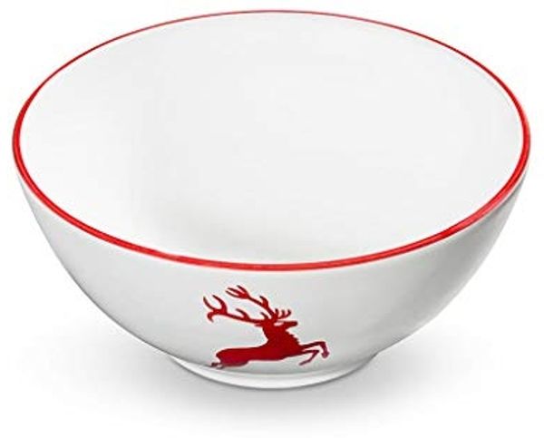 Gmundner Keramik Schüssel (Ø 20cm) Rubinroter Hirsch