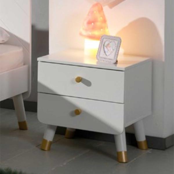 Vipack 'Billy' Nachtkonsole, lackiert Satin Weiß, mit 2 Schubladen Bild 4