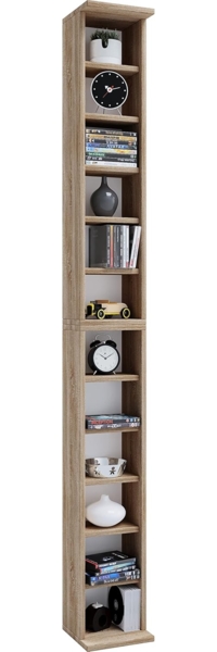 VCM Standregal Bigol 24006 Sonoma-Eiche (Sägerau) H. 180 x B. 21 x T. 20 cm