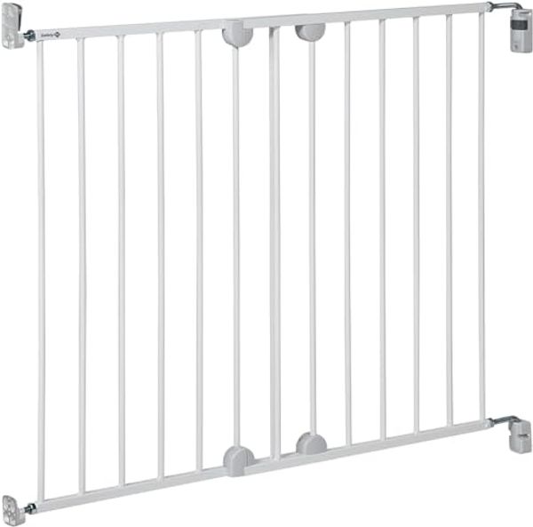 Safety 1st Treppenschutzgitter, für Türbreiten 62-102 cm, einfache Installation, Aluminium, weiß