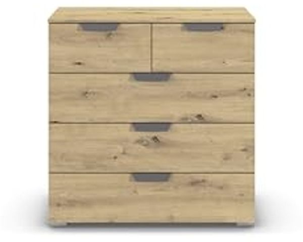 rauch Aditio Box, Kommode, 5 Schubladen, mit Softclose-Funktion, Farbe Eiche Artisan, BxHxT 80x81x42cm Bild 7