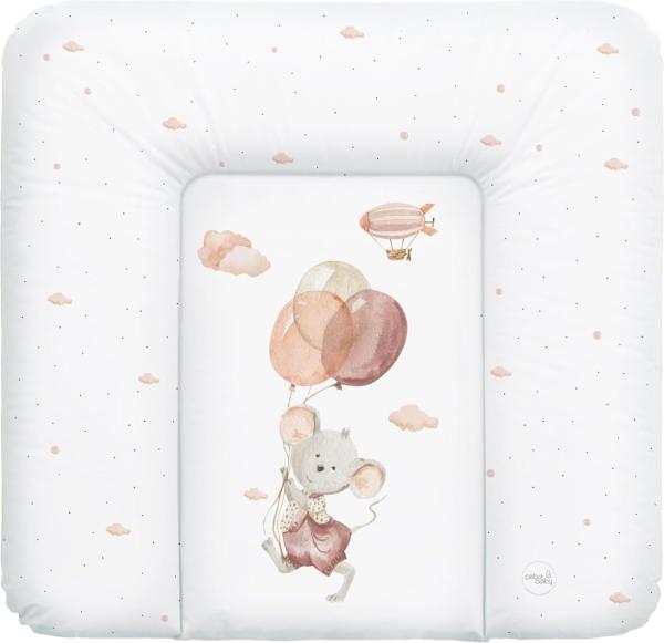 Ceba Baby® weiche Wickelauflage 75x72 cm - Baby Wickelunterlage - Wickeltischauflage für Junge und Mädchen - Wasserdicht, abwaschbar - OEKO-TEX® Standard 100 - Made in EU - Maus