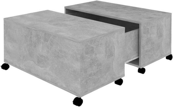 vidaXL Couchtisch Betongrau 75x75x38 cm Holzwerkstoff 806871