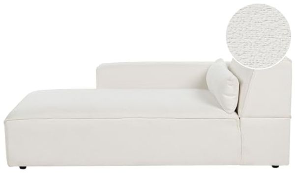 Chaiselongue Bouclé cremeweiß rechtsseitig HELLNAR
