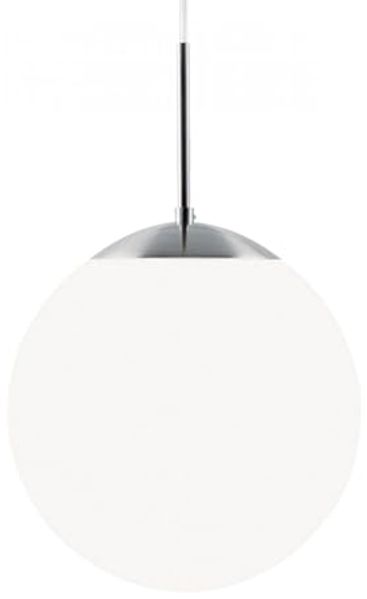 Pendelleuchte, 1 x E27/60W, Nickel matt, Glas opal 200 mm
