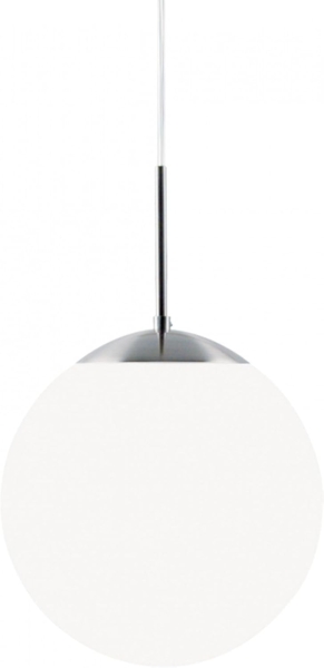 Pendelleuchte, 1 x E27/60W, Nickel matt, Glas opal 200 mm