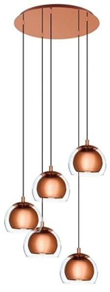 Eglo 98595 Pendelleuchte ROCAMAR 1 kupfer klar E27 5X28W Ø58,5cm H:150cm dimmbar