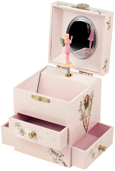 Phosphoreszierende Spieldose 3 Schubladen Kirschen - Flower Fairies© - Leuchtet in der Nacht