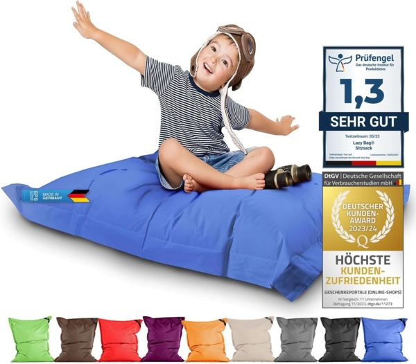 LAZY BAG Original Indoor & Outdoor Sitzsack, XL, 250 L, Blau, 160x120 cm