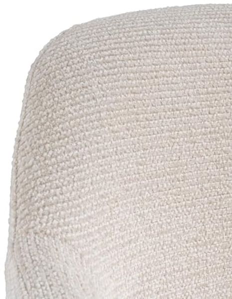 Home4You Polsterstuhl, Ecru, Sandgrau matt, Polyester, Metallgestell, 180 Grad drehbar mit Rückholfunktion, B 58 x H 83 x T 61 cm Bild 7