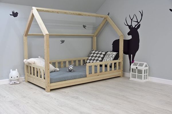 Best For Kids Hausbett mit Rausfallschutz 90x200