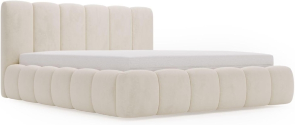 GrainGold Polsterbett CLOUD, Modern Bett mit Kopfteil - 200x200 cm, Beige (1x Bett) Bild 7
